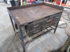 STEEL WORKBENCH 6 DRAWERS [NO VAT]