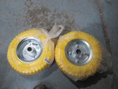 PAIR TROLLEY WHEELS [NO VAT]