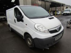 60 reg VAUXHALL VIVARO 2900 CDTI SWB (DIRECT UNITED UTILITIES WATER) 1ST REG 09/10, TEST 06/22,