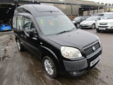 07 reg FIAT DOBLO DYNAMIC M-JET WHEELCHAIR VEHICLE C/W RAMP, 1ST REG 05/07, 259464M NOT WARRANTED,