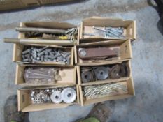 8 BOXES NUTS, BOLTS & PULLEYS [NO VAT]