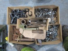 5 BOXES NUTS, BOLTS, PIPE FITTINGS & PINS [NO VAT]