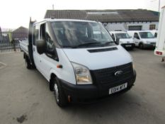 14 reg FORD TRANSIT T350 DOUBLE CAB DROPSIDE, 1ST REG 03/14, 67865M WARRANTED, V5 HERE, 3 FORMER