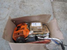 BOX OF GARDEN MACHINERY PARTS [NO VAT]