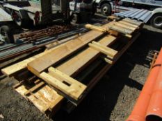 TIMBER ROOF WITH STEEL SHEETS COVERS APPROX 50' X 50' [NO VAT]