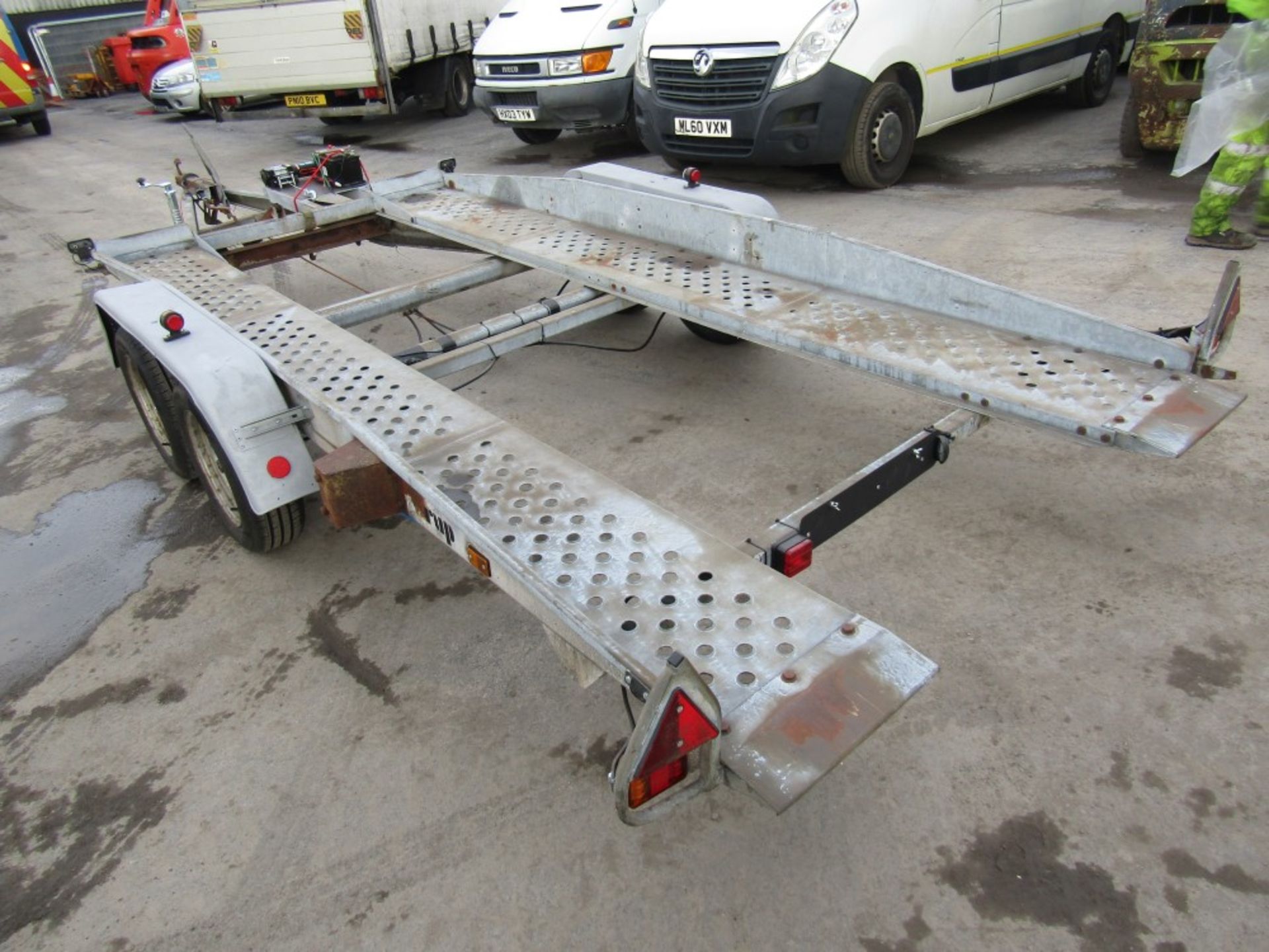 BRENDERUP TWIN AXLE VEHICLE TRANSPORTER C/W ELECTRIC WINCH [+ VAT] - Image 2 of 3