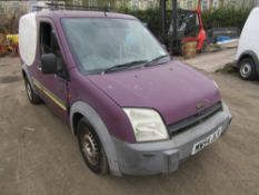 54 reg FORD TRANSIT CONNECT L200 TD SWB (STARTER ISSUES) (DIRECT COUNCIL) 1ST REG 02/05, 53077M,