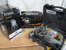 TITAN WALLPAPER STRIPPER, WATER PUMP & SDS DRILL [+ VAT]