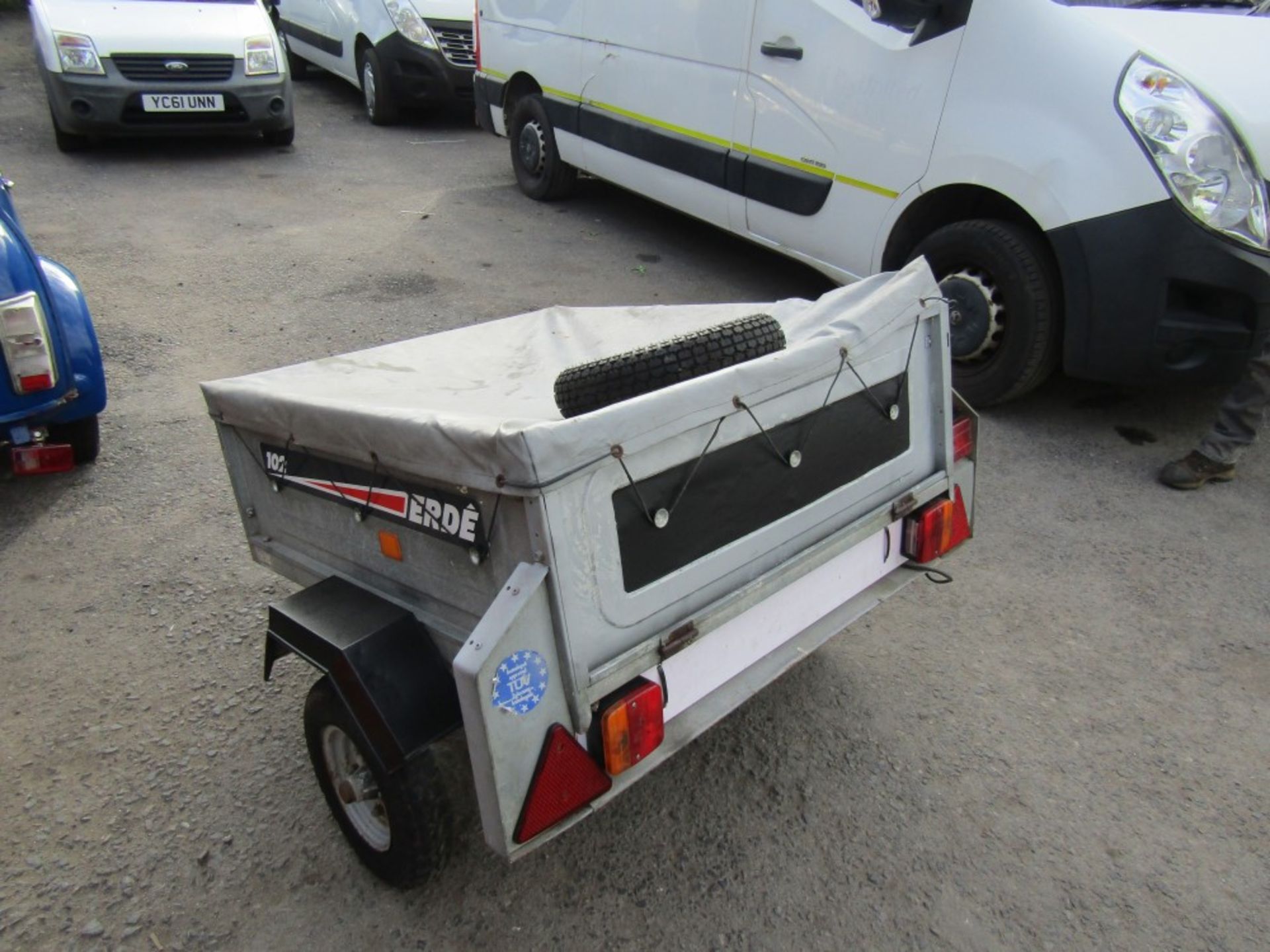 ERDE 102 TIPPING TRAILER C/W NEW SPARE TYRE & COVER [NO VAT] - Image 2 of 2