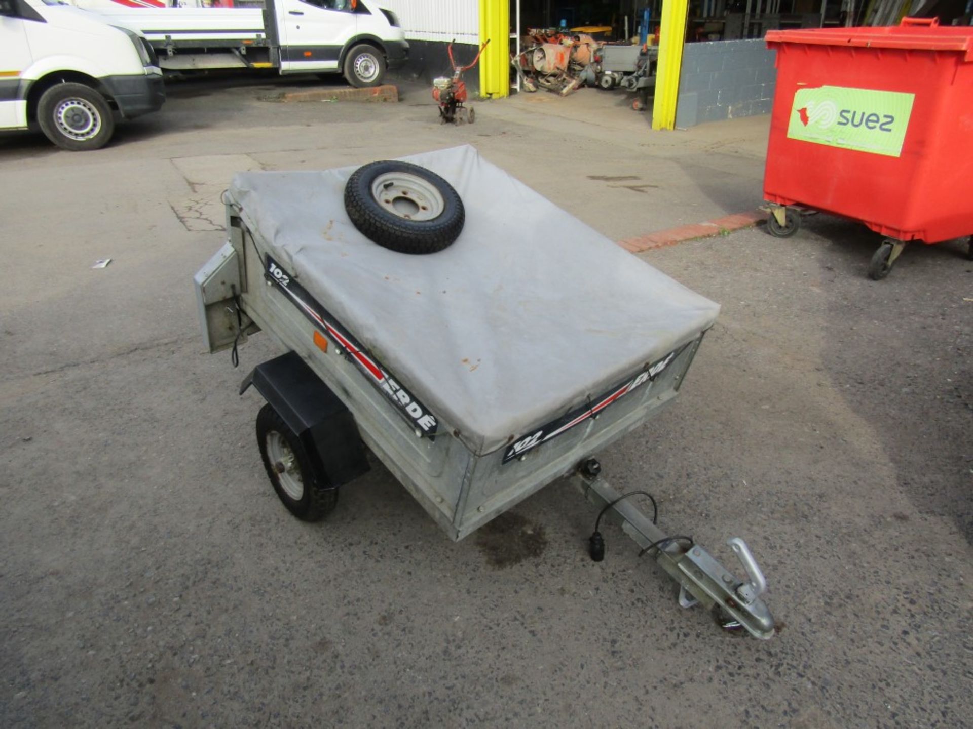 ERDE 102 TIPPING TRAILER C/W NEW SPARE TYRE & COVER [NO VAT]