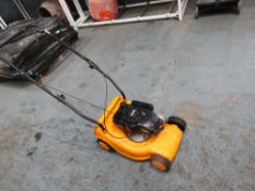 YELLOW PETROL LAWN MOWER [NO VAT]