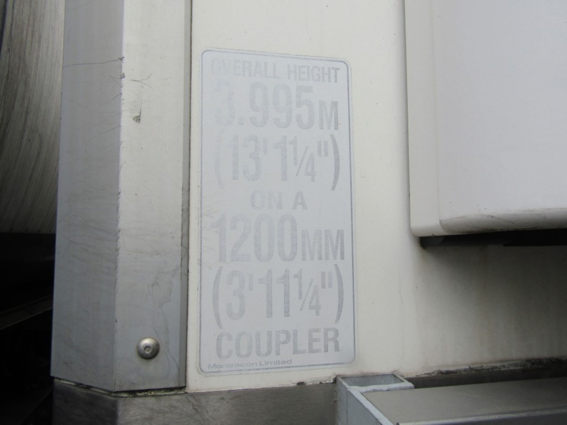 2012 MONTRACON REFRIGERATION TRAILER (DIRECT UNITED UTILITIES WATER) [+ VAT] - Image 6 of 9