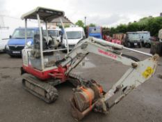 2011 TAKEUCHI TB016 MINI DIGGER C/W 3 BUCKETS, 2332 HOURS [+ VAT]