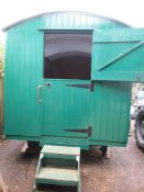 SHEPHERDS HUT NEW BUILD (LOCATION MANCHESTER) 14'2" X 7'7", WHEEL/AXLE WIDTH 6FT, WEIGHT APPROX 1