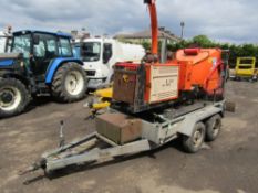 2013 TIMBERWOLF TW19 CHIPPER C/W TRAILER (RUNS & DRIVES BUT DOESN'T CHIP)