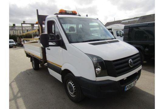 65 reg VW CRAFTER CR35 TDI 136 MWB DROPSIDE, 1ST REG 11/15, TEST 01/23, 163377M, V5 HERE, 1 OWNER - Image 1 of 6