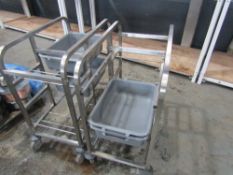 2 STAINLESS TROLLEYS [+ VAT]