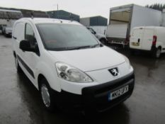 12 reg PEUGEOT PARTNER 750 S L2 HDI, TWIN SIDE DOORS, 1ST REG 06/12, TEST 01/23, 127852M