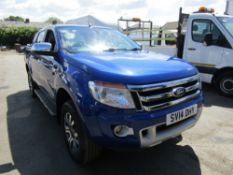 14 reg FORD RANGER LIMITED 4 X 4 TDCI AUTO (ON VCAR CAT S) 1ST REG 03/14, TEST 11/22, 88897M, V5