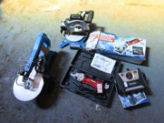 PLUNGE SAW, MITRE SAW, 2 X COMPRESSOR, SCROLL SAW (SCRAP) [+ VAT]