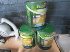 3 TINS OF CUPRINOL DECKING PAINT [+ VAT]