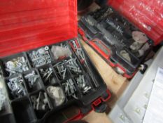 2 X HILTI BOXES WITH FIXINGS [NO VAT]