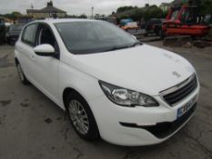 64 reg PEUGEOT 308 ACCESS E-HDI 5DR HATCHBACK (DIRECT COUNCIL) 1ST REG 09/14, TEST 09/22, 83831M