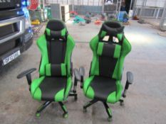 2 X OFFICE / GAMING CHAIRS [NO VAT]