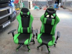 2 X OFFICE / GAMING CHAIRS [NO VAT]