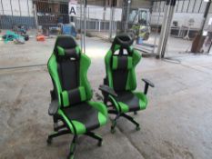 2 X OFFICE / GAMING CHAIRS [NO VAT]