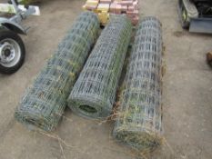 3 X ROLLS GALVANISED DEER NETTING WIRE [NO VAT]