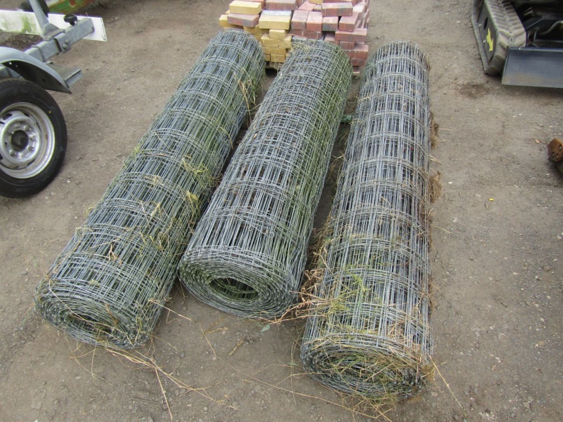 3 X ROLLS GALVANISED DEER NETTING WIRE [NO VAT]