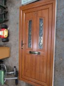 LIGHT OAK UPVC DOOR APPROX 206CM HIGH X 93CM WIDE [+ VAT]