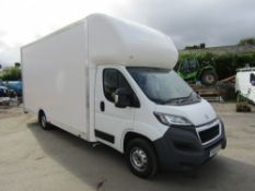 19 reg PEUGEOT BOXER 335 BLUE HDI 18FT LOW LOAD LUTON BOX C/W TAIL LIFT, 1ST REG 03/19, 123739M,