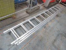 3.1M - 6.8M 3 SECTION 11 RUNG COMBINATION LADDER (DIRECT HIRE COMPANY) [+ VAT]