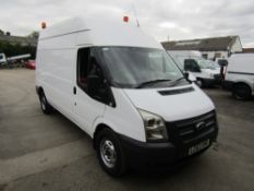 63 reg FORD TRANSIT 350 L3, REVERSE CAMERA, CRANE & RACKING IN REAR, 1ST REG 02/14, TEST 12/22,