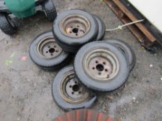 6 X BRIAN JAMES RIMS & TYRES 195-55 R10C [+ VAT]