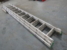 3 PART ALUMINIUM LADDER 2.92M - 7.41M (DIRECT HIRE CO) [+ VAT]