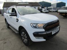 18 reg FORD RANGER WILDTRAK 4 X 4 DCB TDCI A, 1ST REG 03/18, 7443M displayed - CLOCK CHANGE @ 74,000