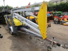 ARIAL K12 APPROX 40FT CHERRY PICKER TRAILER WITH DONKEY ENGINE, APPROX 40FT [+ VAT]