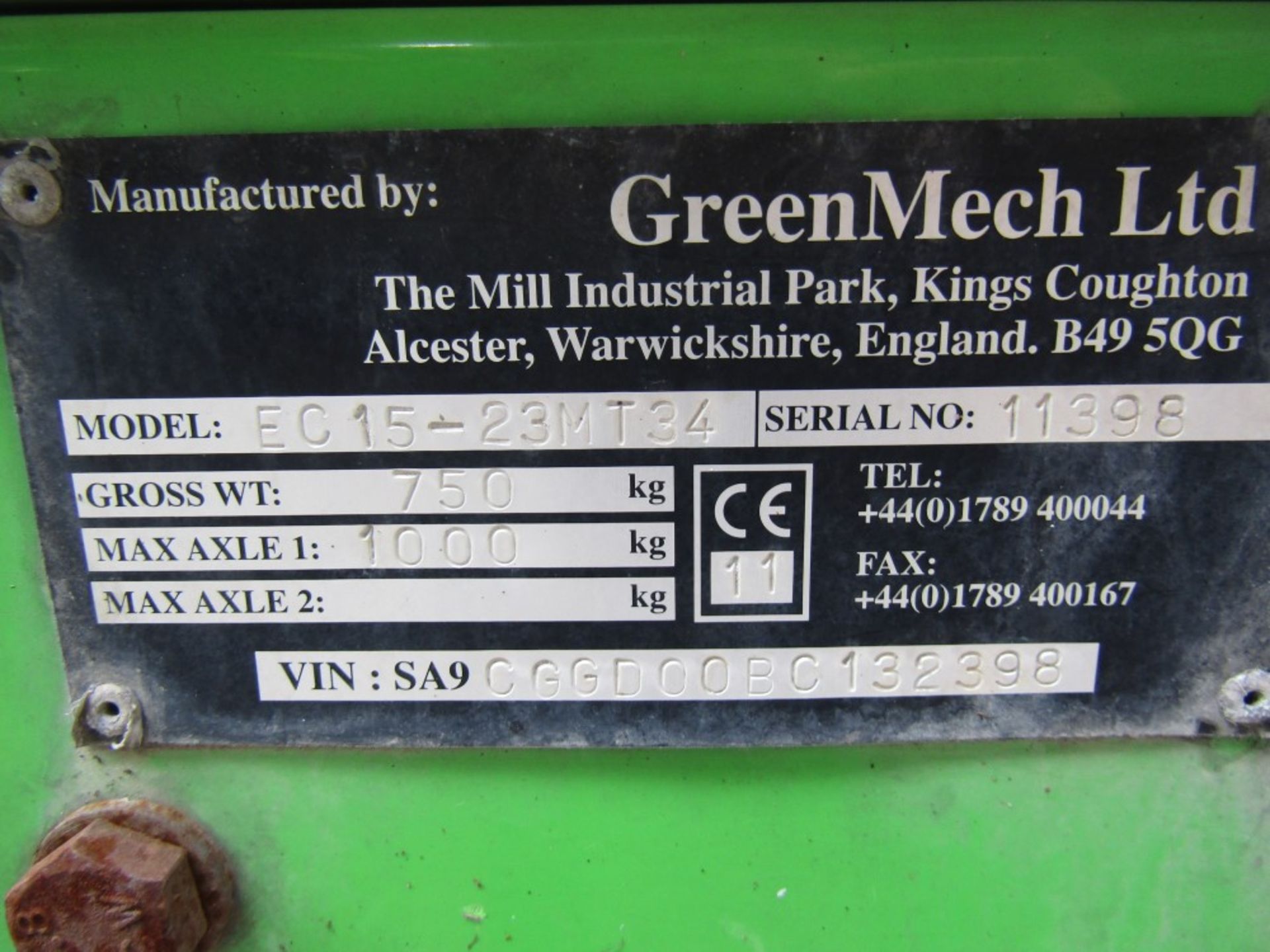 GREENMECH EC15-23MT34 CHIPPER (DIRECT COUNCIL) 634 HOURS [+ VAT] - Image 5 of 5