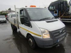 12 reg FORD TRANSIT 125 T350 RWD TIPPER (DIRECT COUNCIL) 1ST REG 08/12, TEST 08/23, 72986M, V5 HERE,