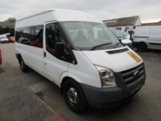 60 reg FORD TRANSIT 115 T350 RWD MINIBUS (DIRECT COUNCIL) 1ST REG 02/11, TEST 11/22, 96620M, V5