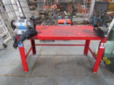 WORK BENCH C/W VICE & GRINDING WHEEL (DIRECT COUNCIL) [WH124] [+ VAT]