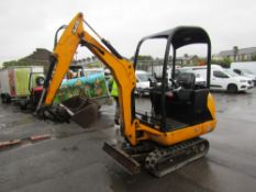 2016 JCB 8014 1.5T EXCAVATOR C/W DITCHING BUCKET & QUICK HITCH, 1464 HOURS NOT WARRANTED [+ VAT]