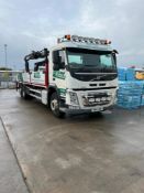 14 reg VOLVO FM DROPSIDE C/W REAR MOUNTED ATLAS 135.2E CRANE & BRICK GRAB (REG NO NOT INC IN