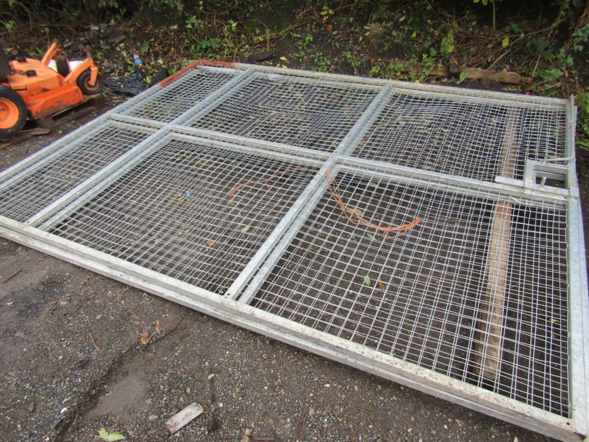 PAIR OF GALVANISED SECURITY GATES (EACH GATE 10' X 8') [+ VAT]