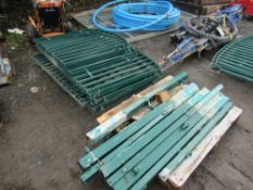 GREEN POWDER COATED BOW TOP FENCING WITH GATES & POSTS [+ VAT]