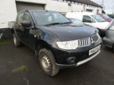 63 reg MITSUBISHI L200 4 WORK DCB DI-D 4 X 4 (NON RUNNER) 1ST REG 11/13, 81722M WARRANTED, V5