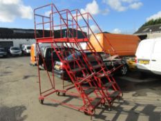 2 X ACCESS LADDER PLATFORMS ON WHEELS [NO VAT]